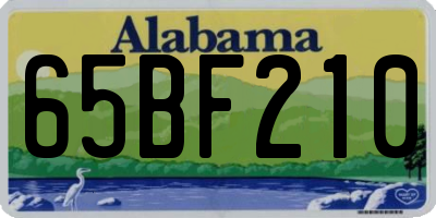 AL license plate 65BF210