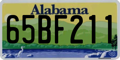 AL license plate 65BF211