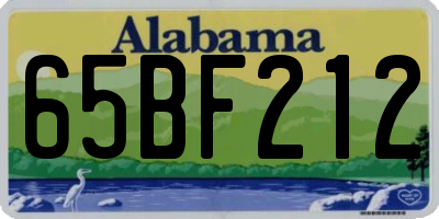 AL license plate 65BF212