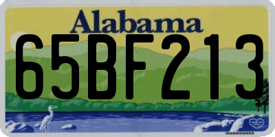 AL license plate 65BF213