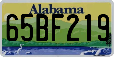 AL license plate 65BF219
