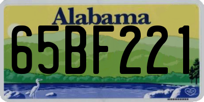 AL license plate 65BF221