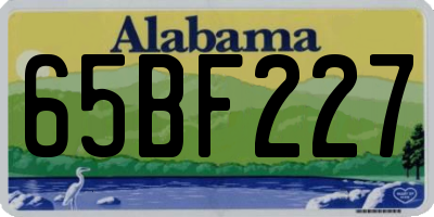 AL license plate 65BF227