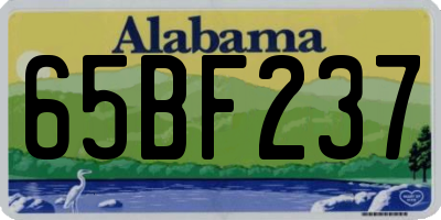 AL license plate 65BF237