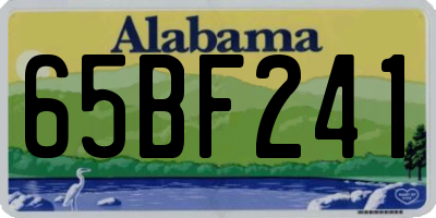 AL license plate 65BF241