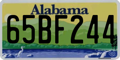 AL license plate 65BF244
