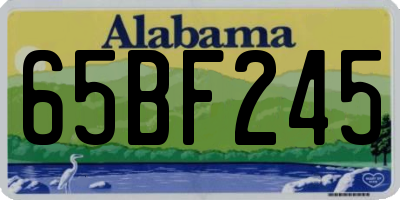 AL license plate 65BF245