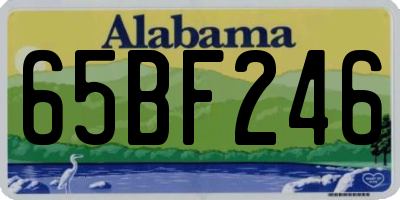 AL license plate 65BF246