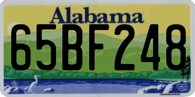 AL license plate 65BF248