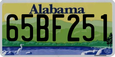 AL license plate 65BF251