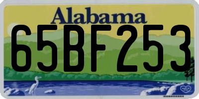 AL license plate 65BF253