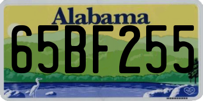 AL license plate 65BF255