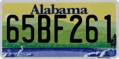 AL license plate 65BF261