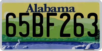 AL license plate 65BF263