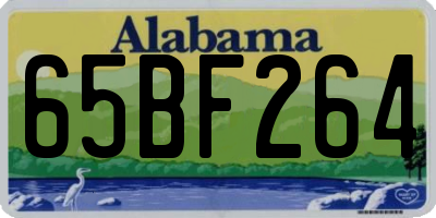 AL license plate 65BF264