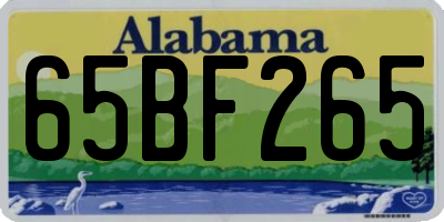 AL license plate 65BF265
