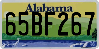 AL license plate 65BF267