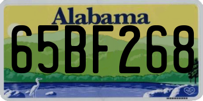 AL license plate 65BF268