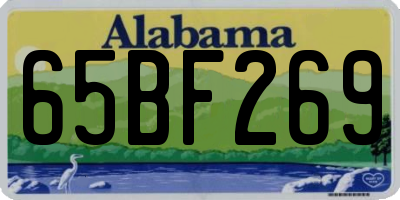 AL license plate 65BF269