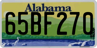 AL license plate 65BF270