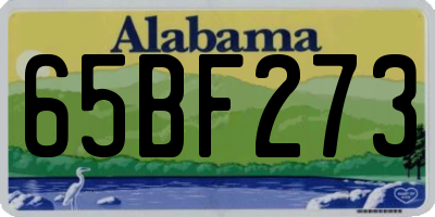 AL license plate 65BF273