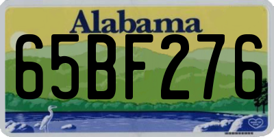 AL license plate 65BF276