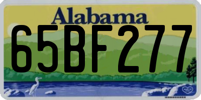 AL license plate 65BF277