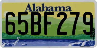 AL license plate 65BF279