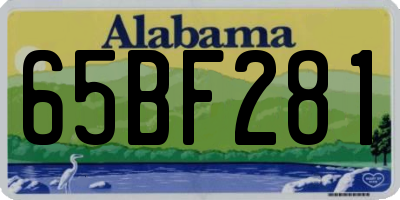 AL license plate 65BF281