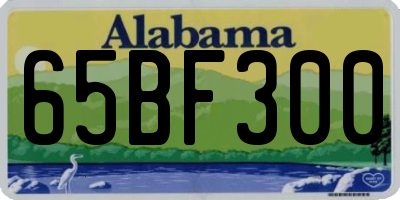 AL license plate 65BF300