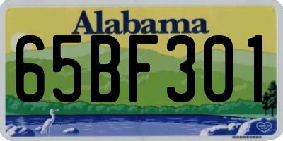 AL license plate 65BF301