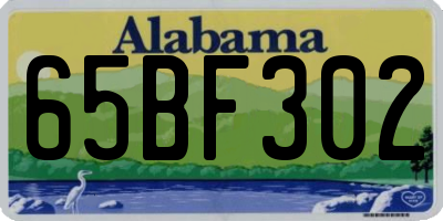 AL license plate 65BF302