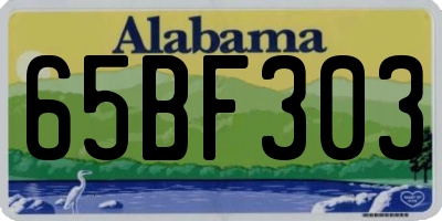 AL license plate 65BF303