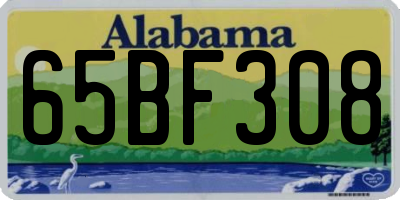AL license plate 65BF308