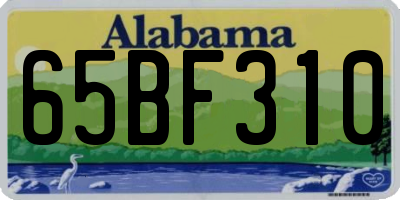 AL license plate 65BF310