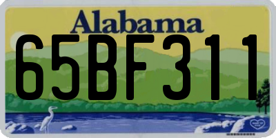 AL license plate 65BF311