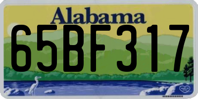 AL license plate 65BF317