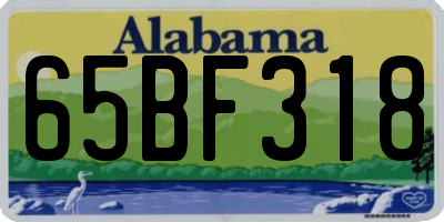 AL license plate 65BF318