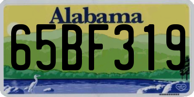 AL license plate 65BF319