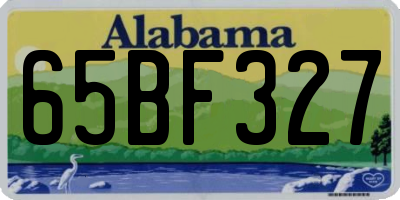 AL license plate 65BF327