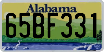 AL license plate 65BF331