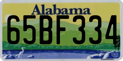 AL license plate 65BF334