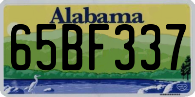 AL license plate 65BF337