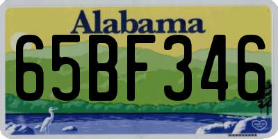 AL license plate 65BF346