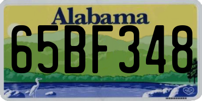 AL license plate 65BF348