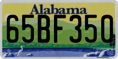 AL license plate 65BF350