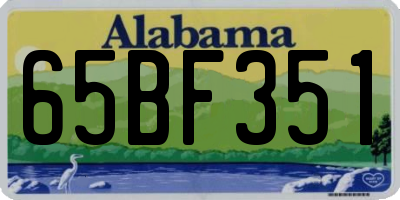 AL license plate 65BF351