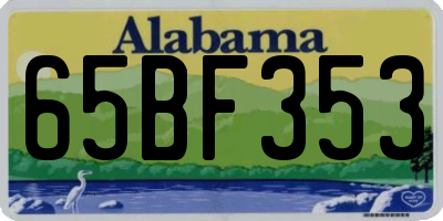 AL license plate 65BF353