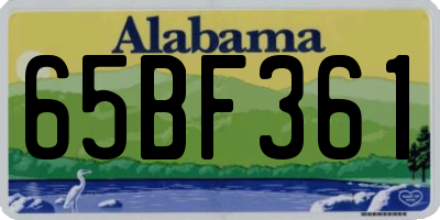AL license plate 65BF361