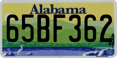 AL license plate 65BF362
